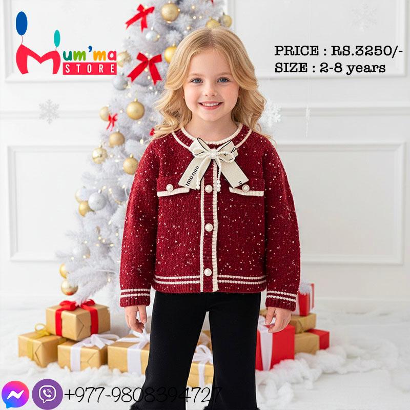  Girls Winter Knit Sweater & Pants Set